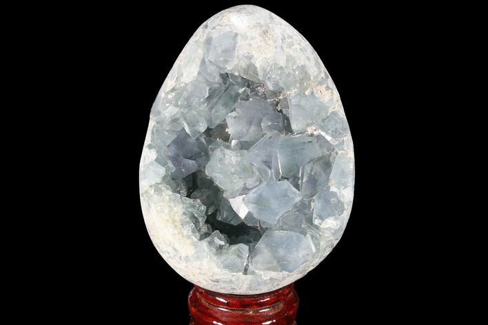 Crystal Filled Celestine (Celestite) Egg Geode #88319